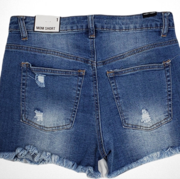 Mom Shorts. Distressed Mom Shorts Almost Famous multiple sizes stretchy. - Picture 6 of 9
